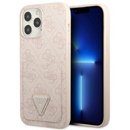 Husa Husă Guess 4G Triangle Logo Cardslot pentru iPhone 13 Pro Max, Roz