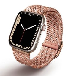 Husa UNIQ pasek Aspen Apple Watch 40/38/41mm Series 4/5/6/7/8/SE/SE2 Braided DE różowy/citrus pink