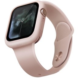 Husa UNIQ Lino pentru Apple Watch 44mm Series, Roz