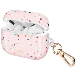 Husa UNIQ Coehl Terrazzo pentru Apple AirPods Pro, Roz