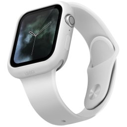 Husa UNIQ Lino pentru Apple Watch 44mm Series, Alba