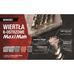 Set mandrina de burghiu SDS Max 6buc 16x400x540mm