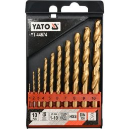 Set burghie YT-44674, Pentru Otel, 2 - 10mm