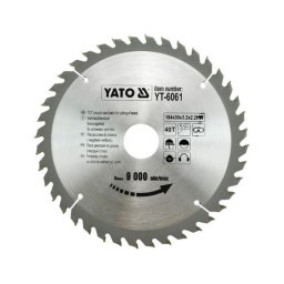 Disc cu placute vidia pentru lemn 184mm, YT-6061, 40 dinti