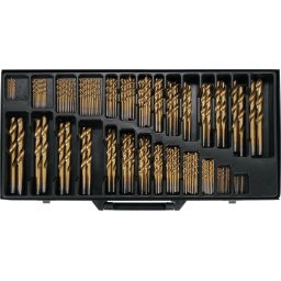Set 190 x burghie pentru metal, Otel, Diametru 1-13 mm, Auriu