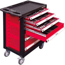 Dulap cu scule profesional 6 sertare echipat complet cu 177 piese YT-5530