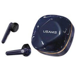 Căști Wireless In-Ear Usams Bluetooth - SD Series - Gem, Autonomie 4 ore (căști) / carcasă 300mAh – Albastru
