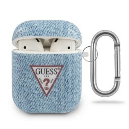 Husa Guess GUACA2TPUJULLB AirPods cover blue/light blue Jeans Collection