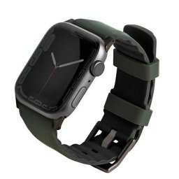 Husa UNIQ pasek Linus Apple Watch Series 4/5/6/7/8/SE/SE2/Ultra 42/44/45mm. Airosoft Silicone zielony/moss green