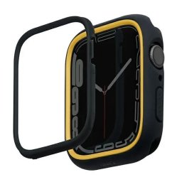 Husa protectie Moduo, TPU, Pentru Apple Watch Series 4/5/6/7/8/SE, 40/41 mm, Negru/Galben