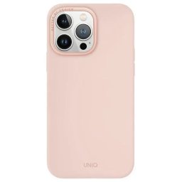 Husa Uniq Lino Hue iPhone 15 Pro Max 6.7" case Magclick Charging pink/blush pink