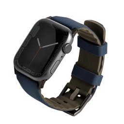 Husa UNIQ pasek Linus Apple Watch Series 4/5/6/7/8/SE/SE2/Ultra 42/44/45mm. Airosoft Silicone niebieski/nautical blue
