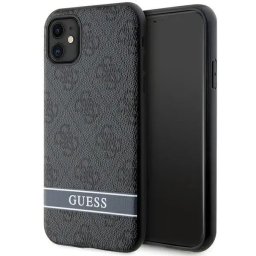 Husa Guess GUHCN61P4SNK iPhone 11 / Xr grey/grey hardcase 4G Stripe