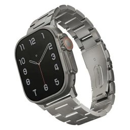 Husa Uniq Osta Strap Case for Apple Watch 42/44/45/ 49mm Series 1/2/3/4/5/6/7/8/SE/SE2/Ultra Stainless Steel Silver/Titanium Silver
