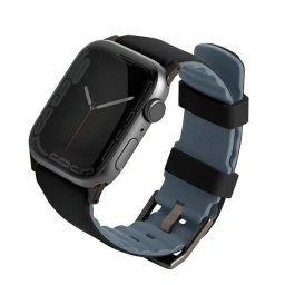 Husa UNIQ pasek Linus Apple Watch Series 4/5/6/7/8/SE/SE2 38/40/41mm. Airosoft Silicone Negru/midnight black