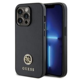 Husa Husă rigidă Strass Metal Logo pentru iPhone 15 Pro (6.1") – negru