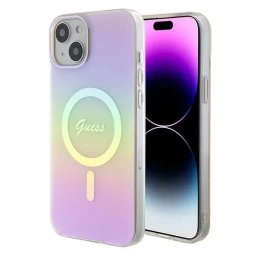 Husa Guess GUHMP15MHITSP iPhone 15 Plus 6.7" pink/pink hardcase IML Iridescent MagSafe