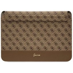 Husa 14 inch "Stripe Metal Logo", Maro - Scut Compact pentru Laptopul Tau