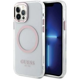 Husa Guess Metal Outline MagSafe