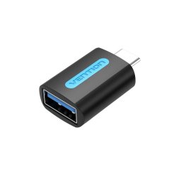 Adaptor USB OTG Vention, USB Type-C (T) la USB 3.0 gen 1 (M), rata transfer 5 Gbps, invelis PVC, negru
