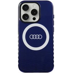 Husa Audi IML Big Logo MagSafe case for iPhone 15 Pro - blue