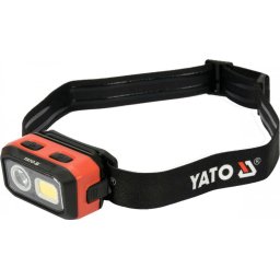 Lanterna de cap YT-08593, Aluminiu/ABS, LED, 500 lm, IP54, 68 x 39 x 40 mm, Negru/Portocaliu