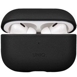 Husă UNIQ Terra Genuine Leather pentru AirPods Pro 1/2 – Negru