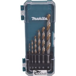 D-77241 - Set burghie metal, HSS-G, 2-8 mm, tija cilindrica, 6 bucati