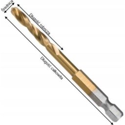 B-50924 Burghiu metalic HSS-Tin 4,0x71mm