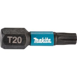 Bit de șurubelniță de impact negru, T20, 25 mm, 25 buc.E-12382