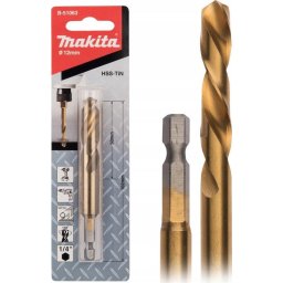 12mm x 102mm -1/4" Hex Drive HSS-TiN G-Series Metal Drill Bit - B-51063