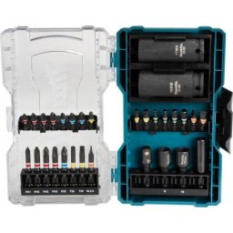 Set de biți și chei tubulare din 30 de piese E-07060