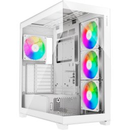 Carcasa Mid Tower Fara sursa Xilent Gleam Alb