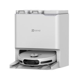 Aspirator robot 7200Pa, aspirare umedă & uscată, stație automată completă, mop auto-curățare 60°C, AI + LiDAR, autonomie 220 min, alb