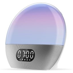Boxa smart cu Internet Radio si Alexa Wake-up Light, Silver