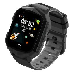 Smartwatch GPS copii DF73K, apel video, WIFI, rezistent la apa, SOS, touchscreen, negru