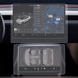 Tesla Model Y Juniper 2026+ Set Folii de Protectie Display Fata/Spate - HD-Premium FoliaTa