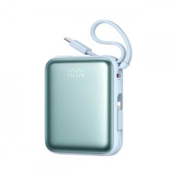 Baterie Externa Joyroom JR-PBF27, 10000mAh, 22.5W, QC + PD, 1 x Lightning - 2 x USB-C, Albastra