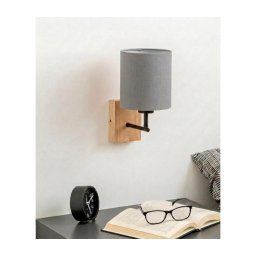 BRILAGI - Lampă de perete NUBILA WOOD 1xE27/25W/230V stejar/negru/gri deschis