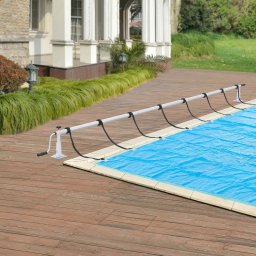 Rola pentru prelata piscina Oliveti, aluminiu, 147-555 cm