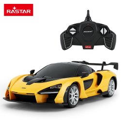 Masina cu telecomanda McLaren Senna galbena, scara 1:18, Rastar
