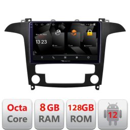 Navigatie Ford S-Max Android 12, 2K QLED, 8GB RAM, 128GB, 4G