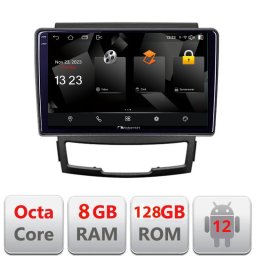 Navigatie SsangYong Korando 2011-2013 Android 12 QLED 2K 8GB RAM 128GB