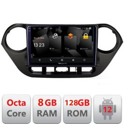 Navigatie Hyundai i10 2013-2019 Android 8GB RAM 128GB QLED 2K 4G