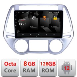 Navigatie Android Hyundai i20 2011-2014, 8GB RAM, 128GB, CarPlay