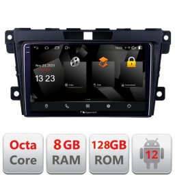 Navigatie Mazda CX-7 2008-2012 Android 12 2K QLED 8GB RAM 128GB