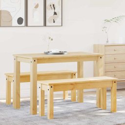 Set de sufragerie din 3 piese PANAMA din lemn masiv de pin GartenMobel Dekor