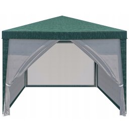 Pavilion de gradina 3x3 m cu plasa anti-insecte si fermoar, verde