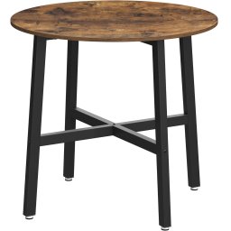 Masa rotunda VASAGLE pentru bucatarie sau living, stil industrial, 80 cm