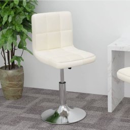 Scaun de bar pivotant, crem, material textil GartenMobel Dekor
